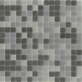 Mosaïque sur filet | 31.6x31.6 cm | Tilestone V-J109 mosaique en verre, carrelage mosaique, gris nuancer, carrelage sur filet, salle de bain, douche, Tilestone
